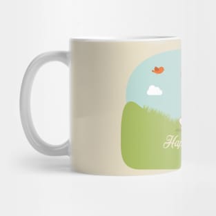 Happy Easter With Bunny and Egg Mug